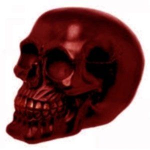 NEW Large Dark Brown Resin Skull Statue